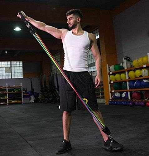 XMWM ленти за отпорност Вежба за вежбање 11pcs/Постави фитнес за влечење јаже вежби за отпорност на ленти латекс
