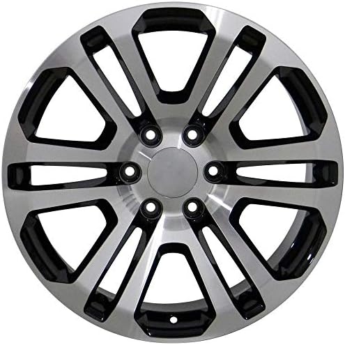 OE Wheels LLC 20 инчи бандажи одговара на Chevy Silverado Tahoe Sierra Yukon Escalade CV99 Gloss Black