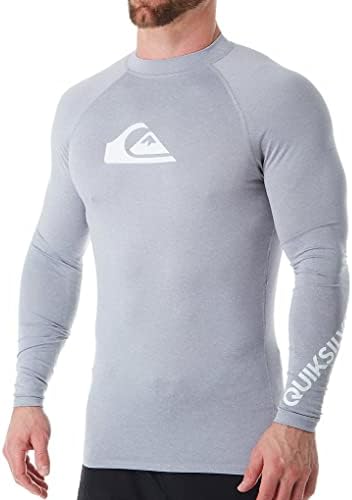 Quiksilver Men's Standard Standard All Time Reyve Rashguard UPF 50 кошула за сурфање за заштита на сонце