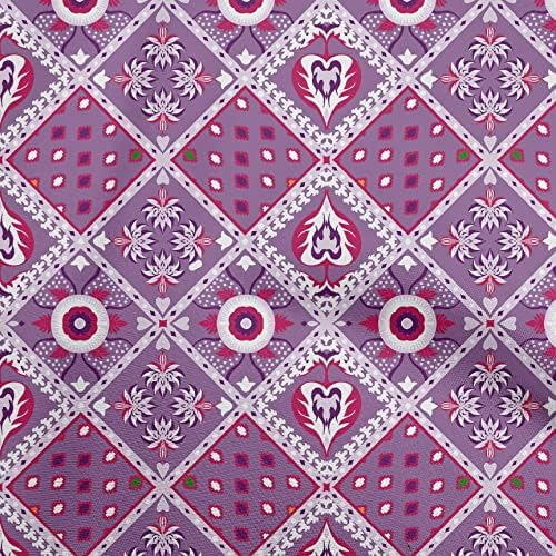 еден памук Поплин Виолетова Ткаенина Азиска Цветна Мешавина Ткаенина За Шиење Печатена Занаетчиска Ткаенина од Дворот