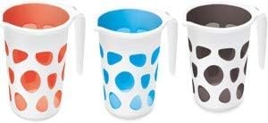 FinalDeals Пластични чаши за бања Дуплекс дизајнерски чаши за бања за капење Даба додатоци за бања бања 1 литар