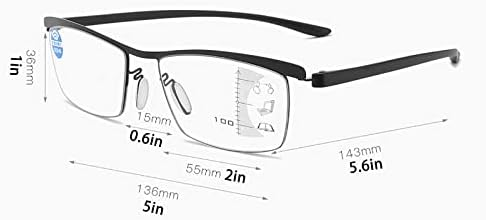 Хадих мултифокални очила за читање/очила за блокирање на сина светлина, за сите типови на кожа, лица и изглед.