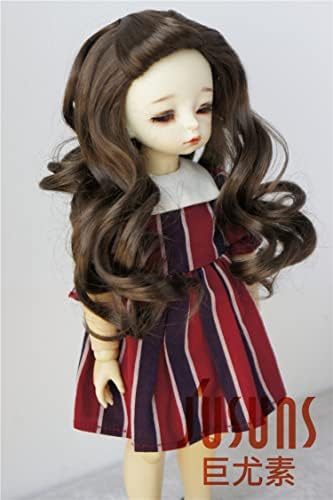 JD433 6-7INCH 16-18cm Симпатична перика за долги бранови кукли 1/6 YOSD Синтетички додатоци за кукли со кукли BJD
