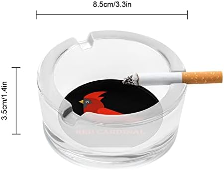 Црвено кардинално стакло од стакло за цигари за ветровито ѓубре може да печати фенси фиоки за пепел за хотелска