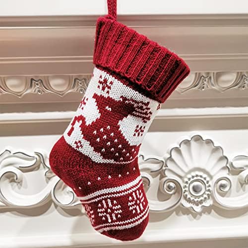 КСИОС Божиќна Декорација Божиќни Чорапи Торба За Подароци Чанта За Подароци Торба За Бонбони Снешко