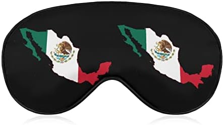 Мексико знаме мапа Смешно спиење маска за очи мек заслепено око со прилагодлива лента за ноќни очила за мажи за