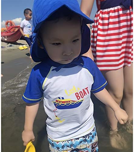 Бебе момчиња девојчиња Сонце капа на капаче за прилагодување на летото UPF 50+ Сонце заштита од плажа