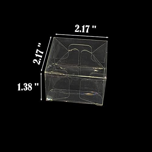 50 парчиња чиста чоколадна кутија покриена со руда, единечна кутија со макарон со лента, 2,17 × 2,17 × 1,38