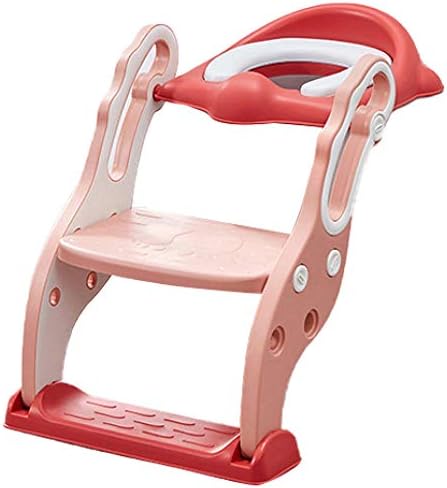 Шини Розова Тоалет Тренер Седиште со Скала Прилагодливи Столче Скала Со Чекор Столче, до 60 килограми,