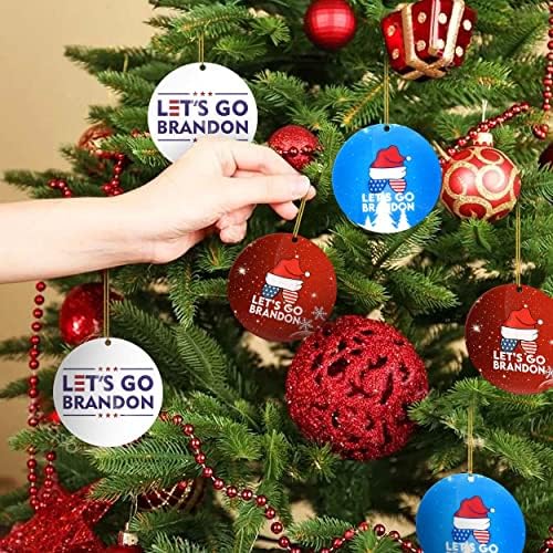 3pack Ајде да одиме на божиќен украс на Брендон, божиќен украс 2021 година, смешен новински подароци