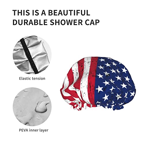 Womenените што можат да се користат затегнати капа за коса од полите, американски знами starsвезди ленти со двојни слоеви