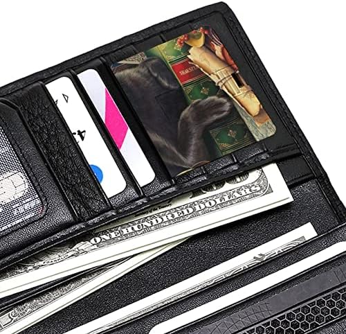 Кредитна картичка за кредитна банка со црна мачка USB Flash Drives Преносен мемориски стап за складирање