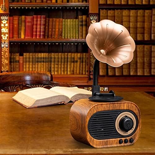 Звучник за форма на форма на грамофон Исклучително гроздобер радио ретро преносно радио