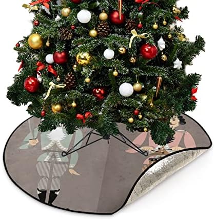 Купода Смешно оревчести тапани за новогодишни душеци за новогодишно дрво, водоотпорно здолниште на дрво, ретро Божиќ