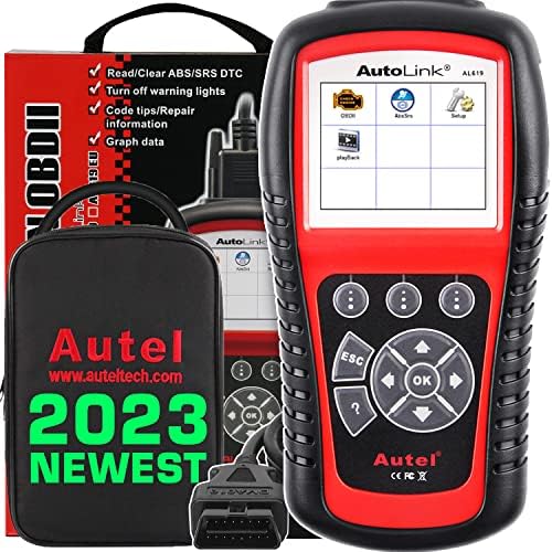 Autel Autolink AL619 2023 Најновата алатка за дијагностицирање на CAR ABS SRS & CAN OBD2, прочитајте ги DTCS