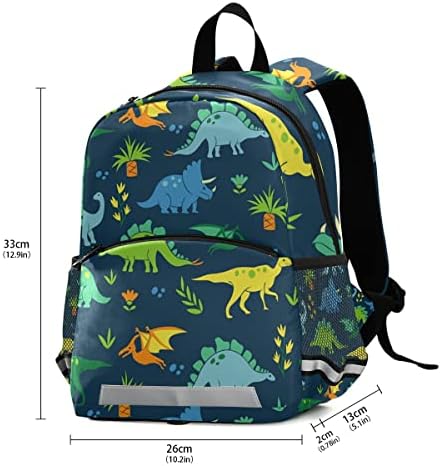 Домиринг диносаурус деца дете ранец за девојчиња за момчиња за момчиња со училишни торби со временска пелена